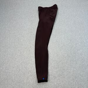 Irideon Riding Pants WMNS S Maroon Mid Rise Pull On Leather Inner Elastic Waist